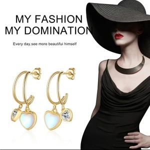 18K Gold Plated Dainty Open Hoop Earrings